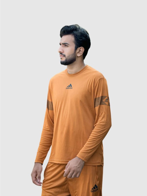 Adi Dry-Fit Track Suit – Burnt Orange - Image 2