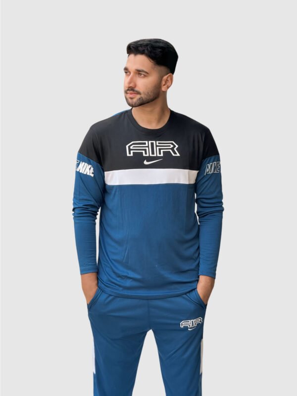 Nik Air Dry-Fit Track Suit – Black & Blue