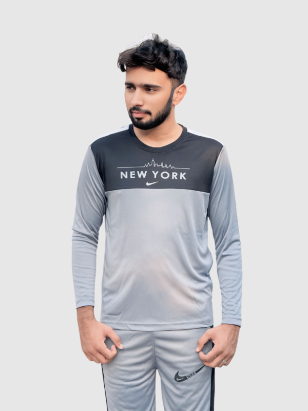 Nik New York Dry-Fit Tracksuit - Grey & Black