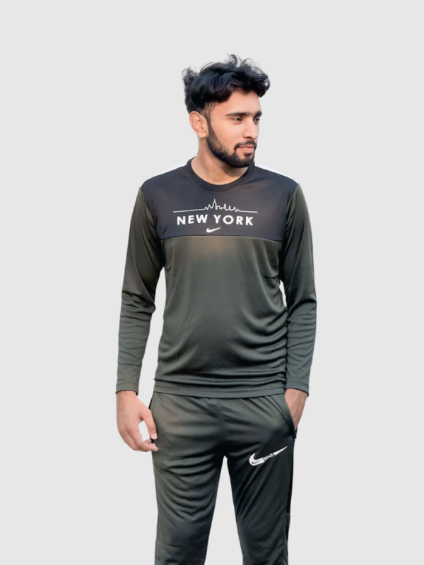 Nik New York Dry-Fit Tracksuit – Green & Black