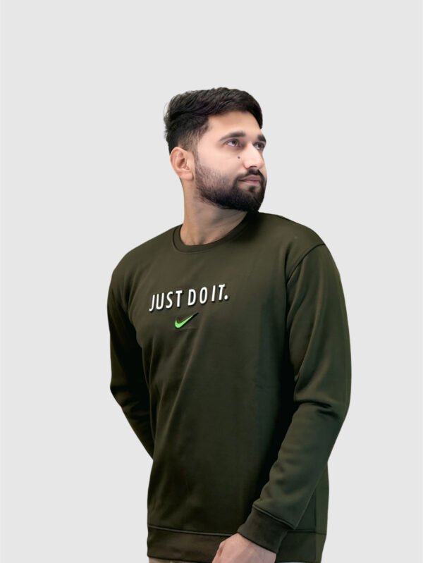 Nik Premium Sweatshirt (Olive Green) - Image 2