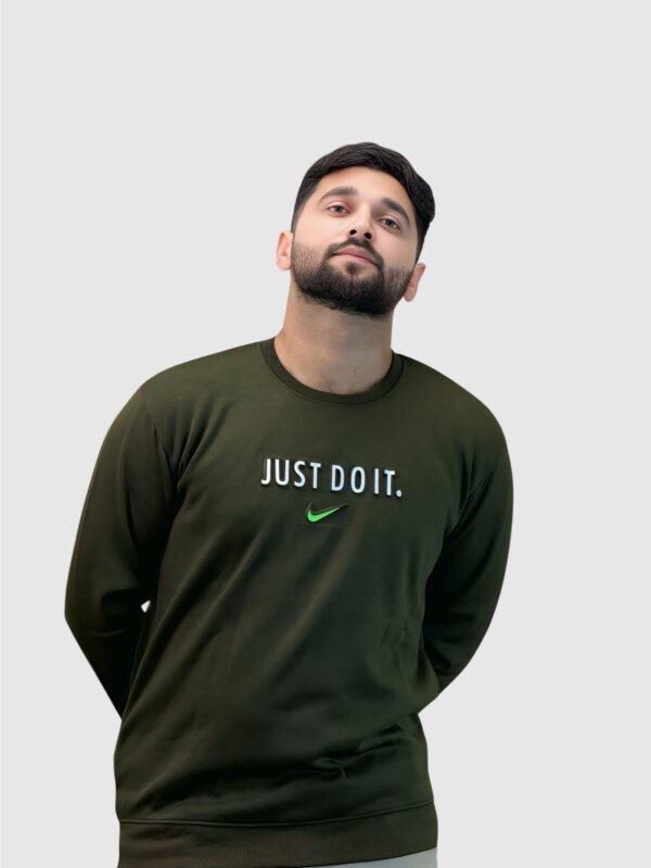 Nik Premium Sweatshirt (Olive Green) - Image 3