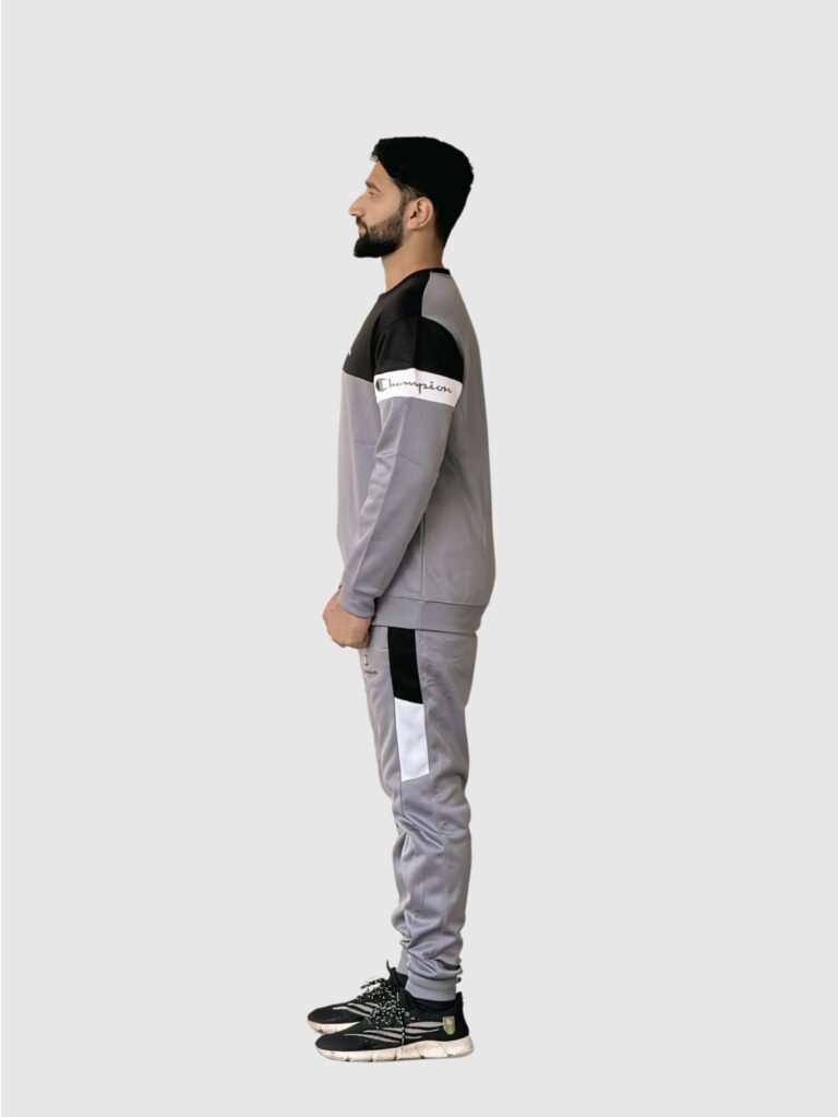 Champion Contrast Tracksuit (Gray & Black)