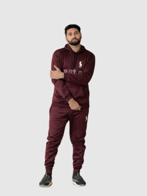 Polo Pullover Tracksuit (Dark Maroon)