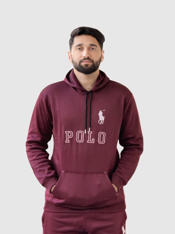 Polo Pullover Tracksuit (Dark Maroon) - Image 2