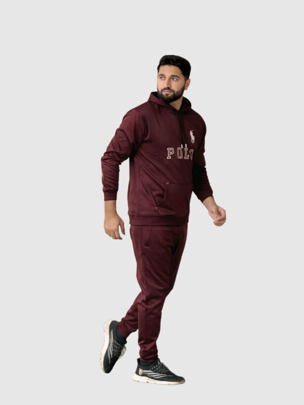 Polo Pullover Tracksuit (Dark Maroon) - Image 3