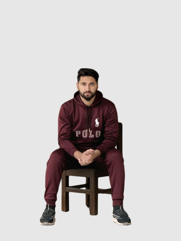 Polo Pullover Tracksuit (Dark Maroon) - Image 7