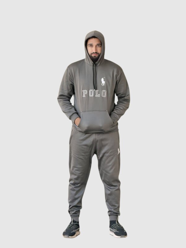 Polo Pullover Tracksuit (Gray) - Image 4