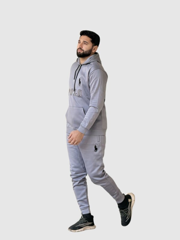 Polo Pullover Tracksuit (Light Gray) - Image 4