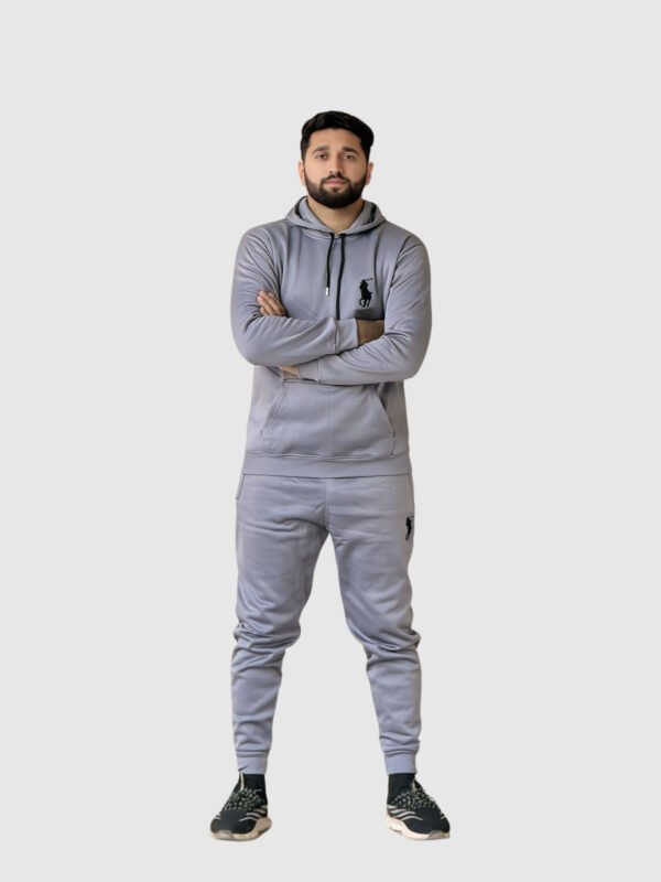 Polo Pullover Tracksuit (Light Gray) - Image 5