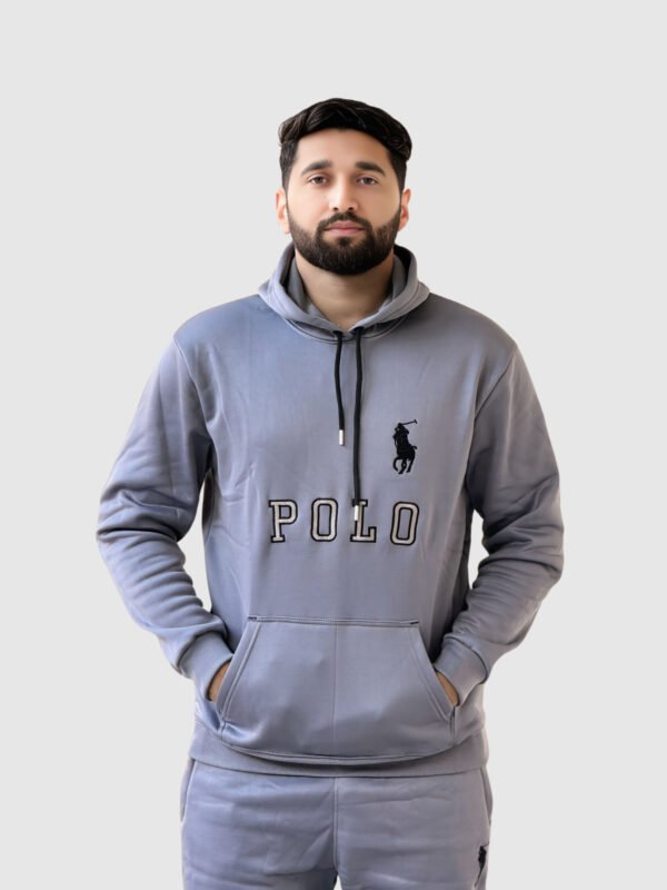 Polo Pullover Tracksuit (Light Gray) - Image 2