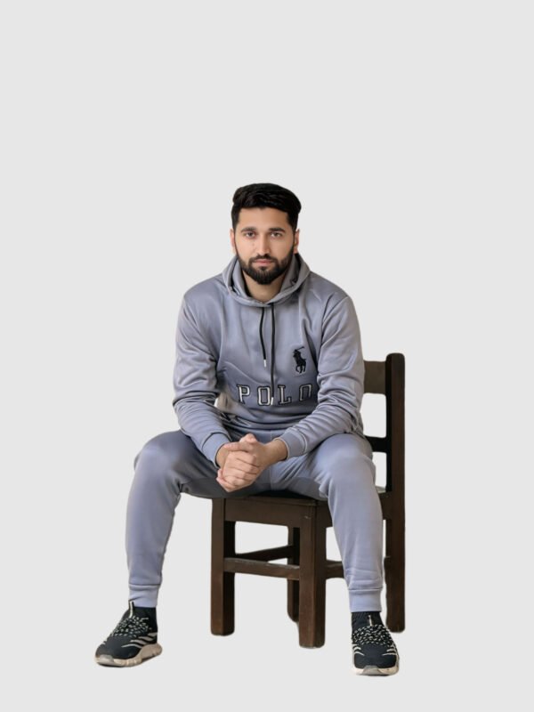 Polo Pullover Tracksuit (Light Gray) - Image 7