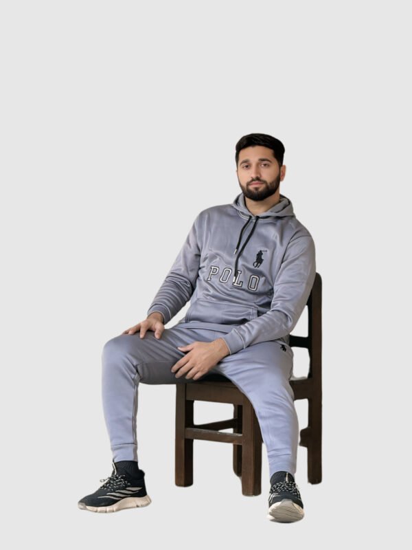 Polo Pullover Tracksuit (Light Gray) - Image 6