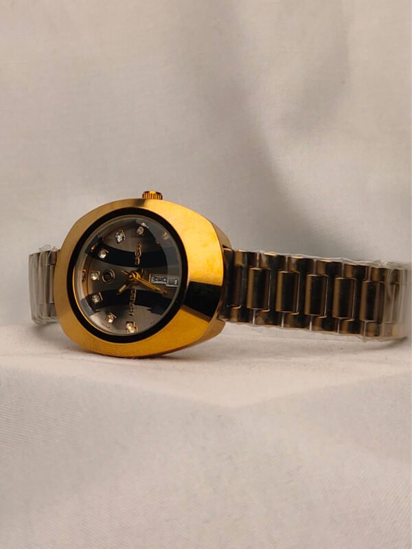 RAD0 Integral Diamond Gold Dial Watch - Image 3