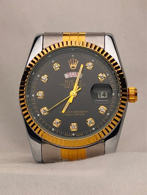 RLX Oyster Perpetual Day-Date Black Dial Watch